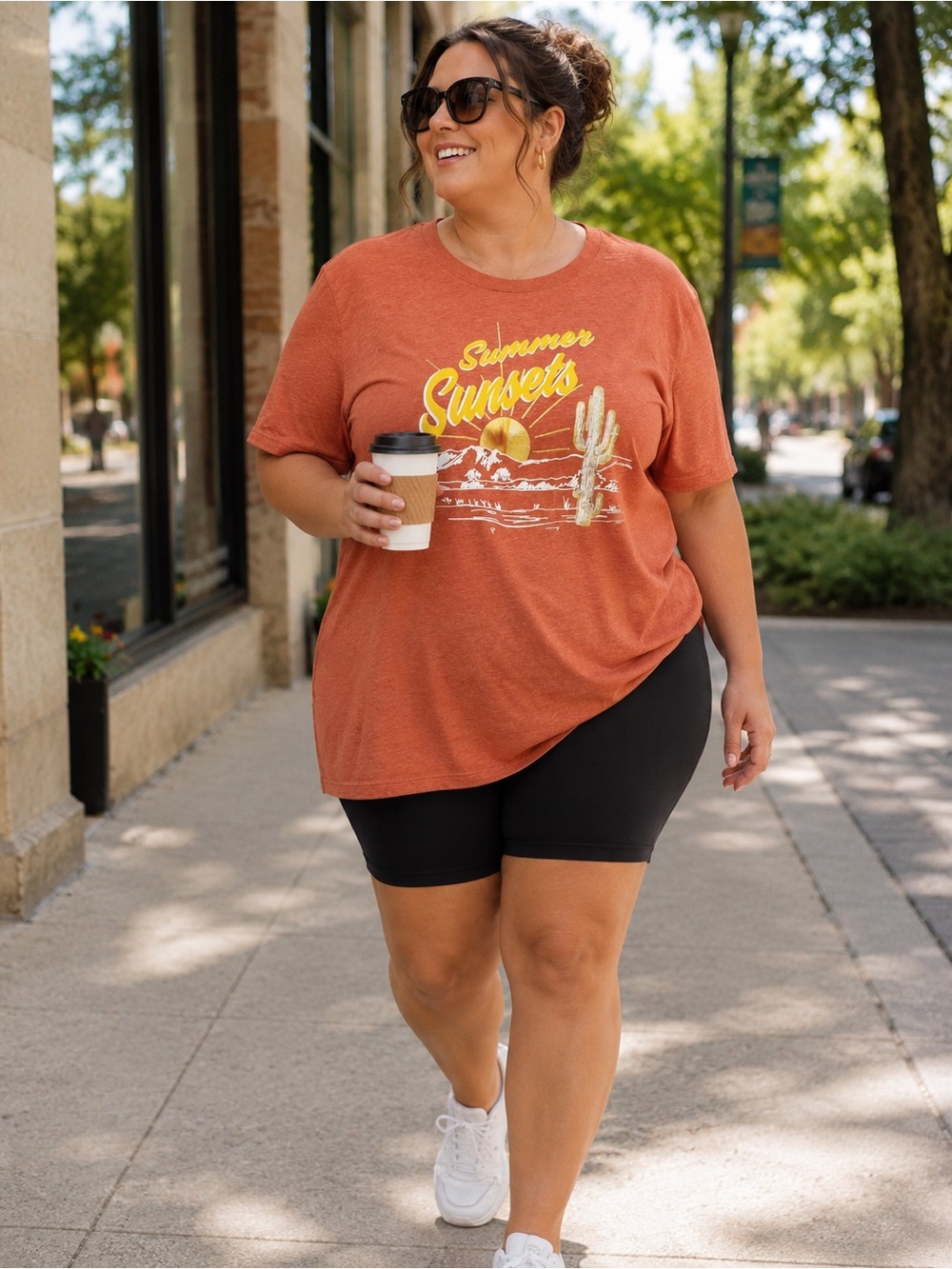 Lane Bryant ‘Summer Sunsets’ Graphic Cotton Tee